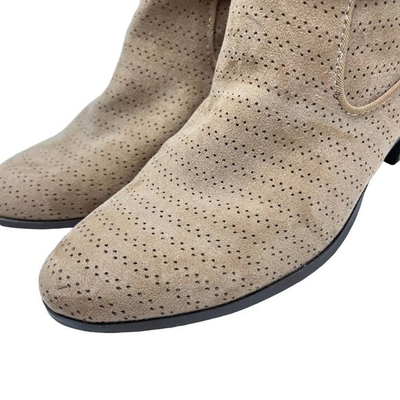 CIRCUS SAM EDELMAN PHEONIX Perforated Ankle Booties Boots Tan Beige Shoes sz 7 - Picture 9 of 16